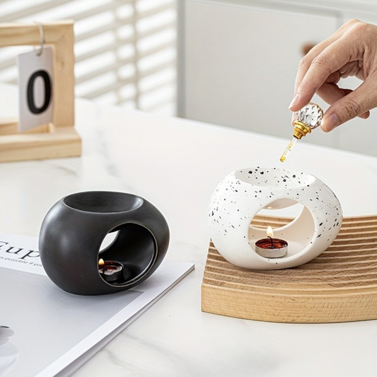 🕯️ Diffuseur d'Huiles Essentielles en Céramique - Forme Œuf