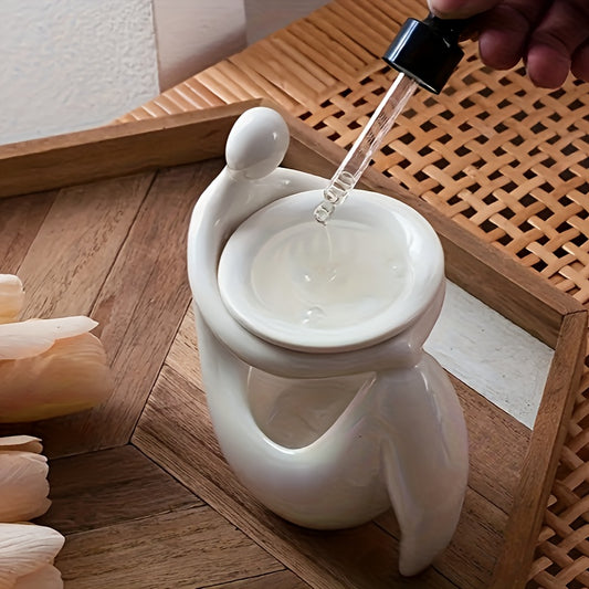 🕯️ Diffuseur d’Huiles Essentielles en Céramique - Forme Mannequin
